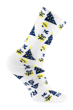 Skarpety Kolarskie Świąteczne (białe)