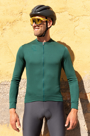 Bluza Kolarska Classic Merino (szmaragdowy)