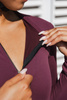 Bluza Kolarska Merino Rubinowy (damska)
