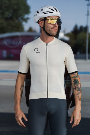 Koszulka Kolarska Merino (ecru)