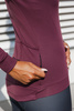 Bluza Kolarska Merino Rubinowy (damska)