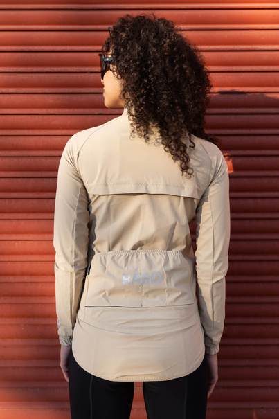 Kurtka Rowerowa Przeciwdeszczowa Light Biszkoptowy (damska)