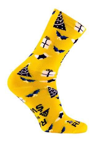 Skarpety Kolarskie Świąteczne (złote)
