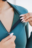 Bluza Kolarska Merino Ciemna Zieleń (damska)