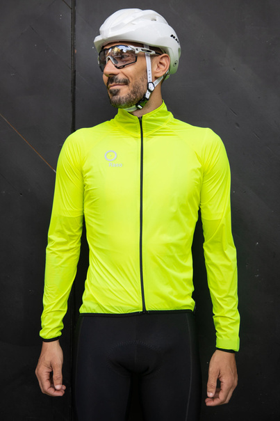 Kurtka Kolarska Wodoodporna Ultralight (fluo)