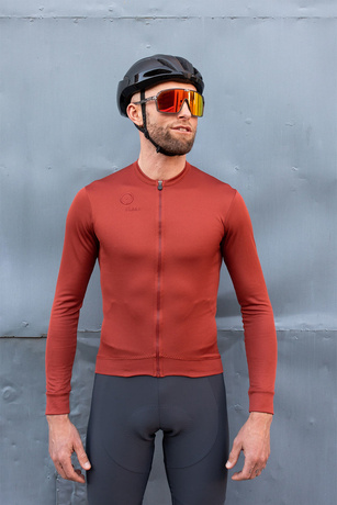 Bluza Kolarska Classic Merino (burgund)