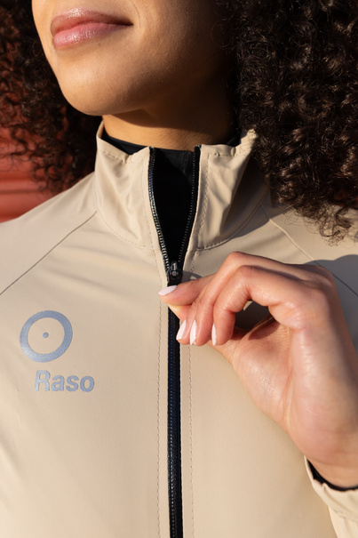 Kurtka Rowerowa Przeciwdeszczowa Light Biszkoptowy (damska)