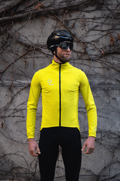 Kurtka Rowerowa Przeciwdeszczowa Light (lemon)